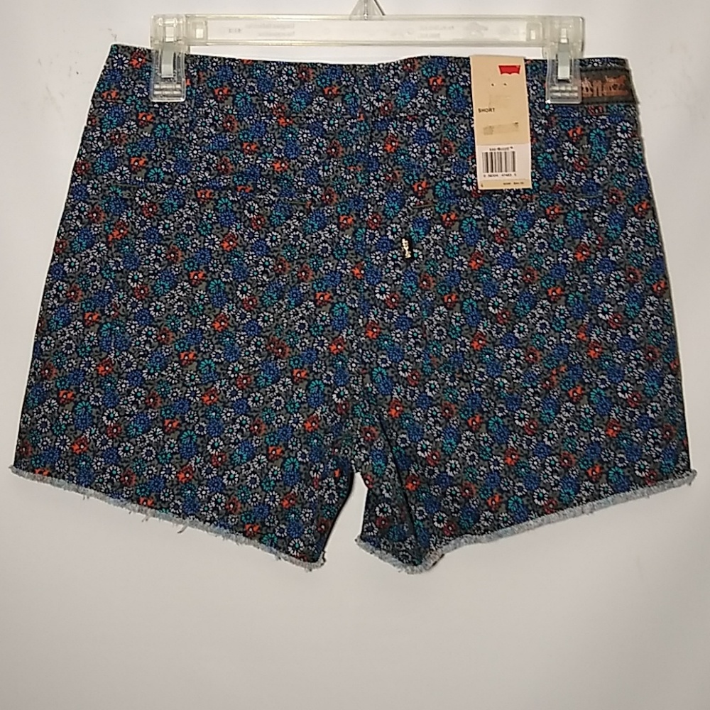 Levis Floral Festival Cut Off Shorts Multi color